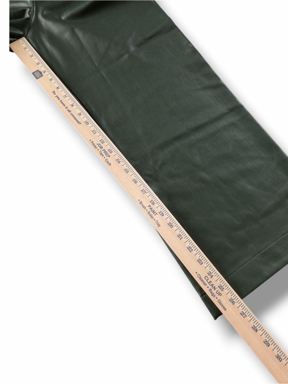Anthropologie Maeve The Colette Faux Leather Wide Leg Pants Moss Green Size 30 - Picture 9 of 11